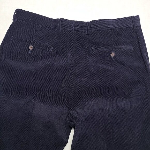 Lauren Ralph Lauren Mens 33W x 32L Navy Fine Wale Corduroy Pants - Picture 7 of 16